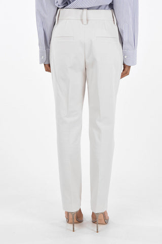 4 Pocket Pants with Hidden Fastening and Belt Loops