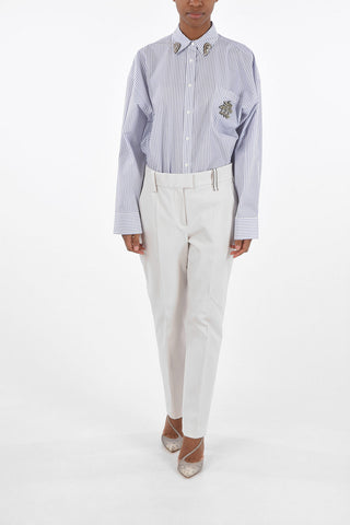 4 Pocket Pants with Hidden Fastening and Belt Loops