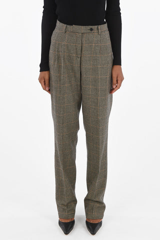pantalone a doppia pince SURO pied-de-poule a vita alta