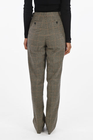 pantalone a doppia pince SURO pied-de-poule a vita alta