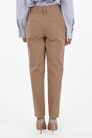 4 Pocket Stretch Cotton Pants with Belt Loops