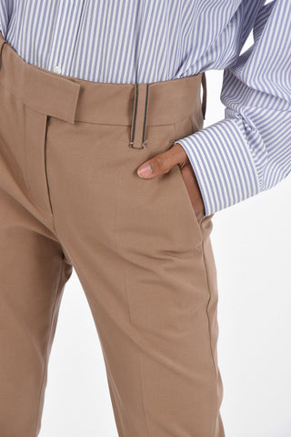 4 Pocket Stretch Cotton Pants with Belt Loops
