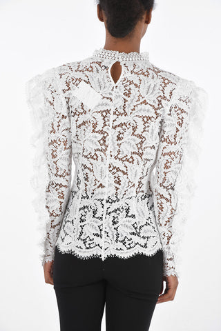 Lace TORY Blouse with Ruffle Sleeves
