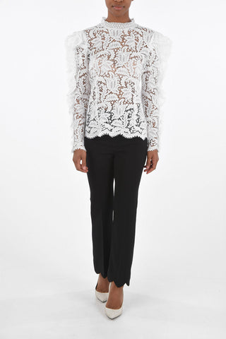 Lace TORY Blouse with Ruffle Sleeves