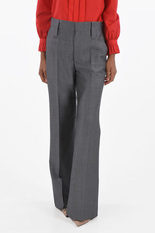 Mohair Blend Palazzo Pants with Hidden Fastening