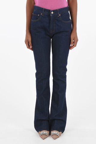 Jeans Boot Cut Lavaggio Scuro con Passanti