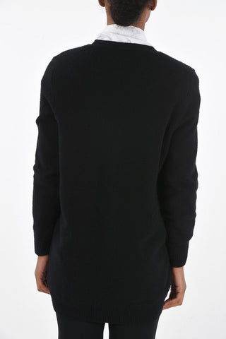 Cashmere Cardigan with Flush Pockets and Jewel Buttons