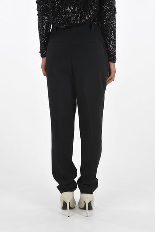 4 Pocket Double-pleated Pants with Hidden Fastening