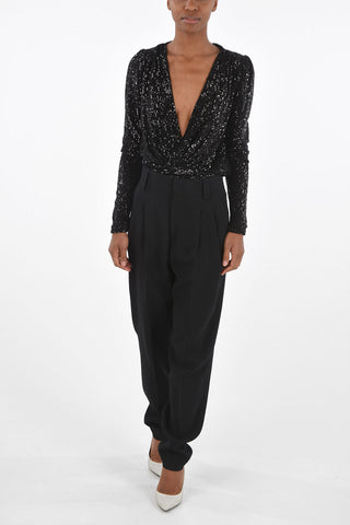4 Pocket Double-pleated Pants with Hidden Fastening
