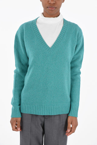 V Neck Wool and Cashmere Pullover