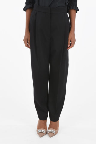 Double-pleated Pants with Hidden Fastening