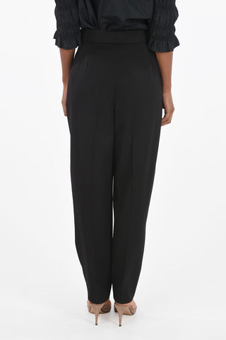 Double-pleated Pants with Hidden Fastening