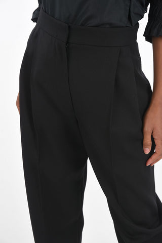 Double-pleated Pants with Hidden Fastening