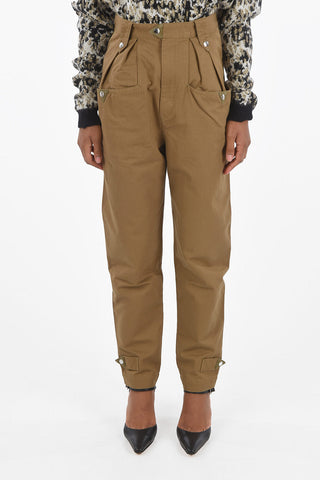 High-waisted MOM Pants with Snap Buttons