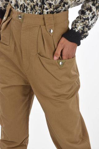 High-waisted MOM Pants with Snap Buttons