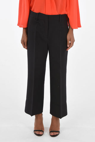 4 Pocket Wool and Silk Pants with Hidden Fastening