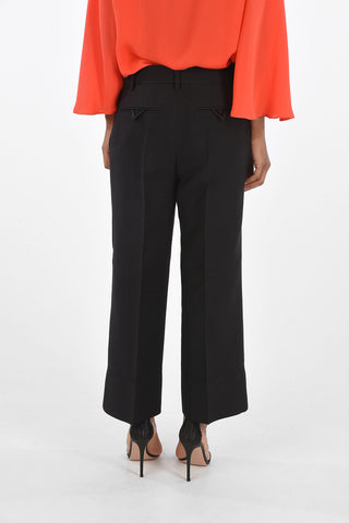 4 Pocket Wool and Silk Pants with Hidden Fastening