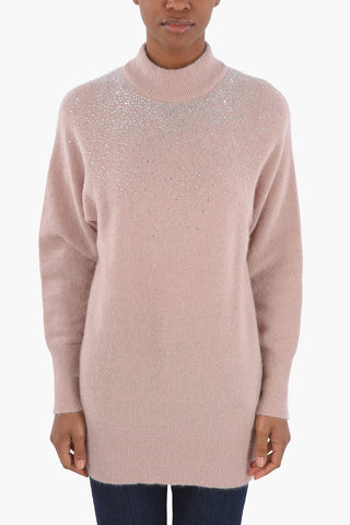 Pullover Girocollo con Strass
