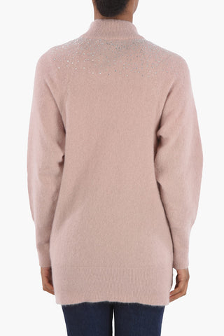 Pullover Girocollo con Strass