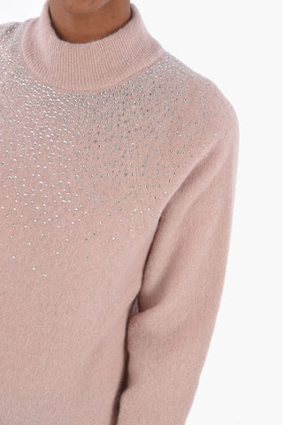 Pullover Girocollo con Strass