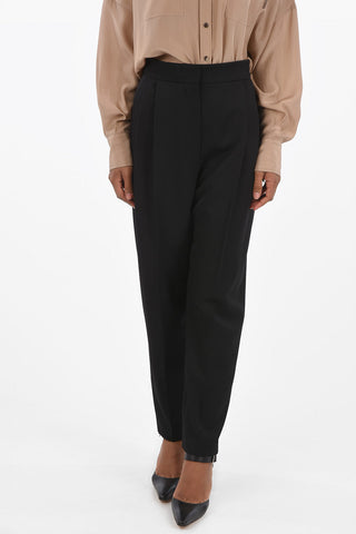 Double-pleated Pants with Hidden Fastening
