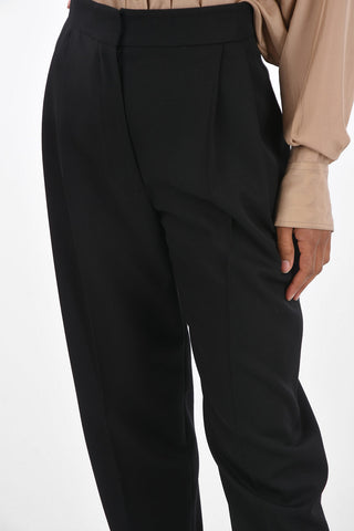 Double-pleated Pants with Hidden Fastening