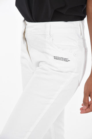 mid waist boot cut cropped jeans