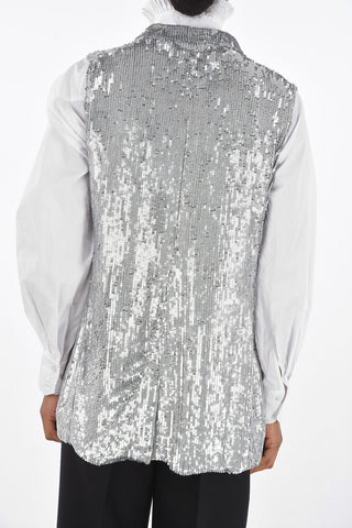 Gilet GOTIT con Paillettes All-Over e Tasche ad Aletta