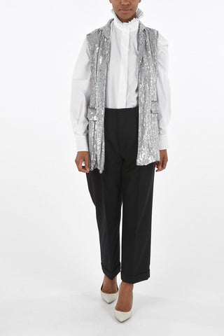 Gilet GOTIT con Paillettes All-Over e Tasche ad Aletta