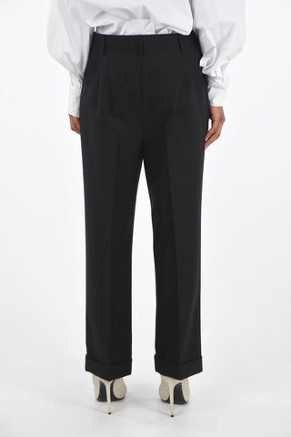 Double-pleated 2 Pocket Virgin Wool Pants