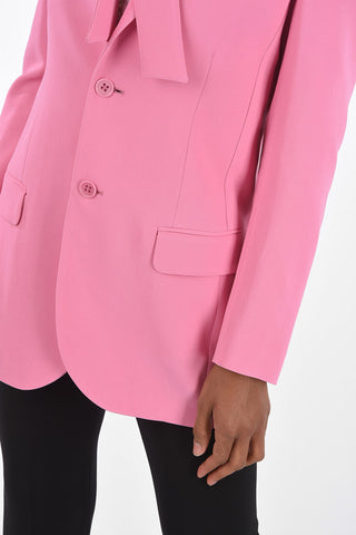 Blazer 2 Bottoni con Rever Tie Neck