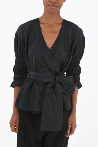 Blusa Monobottone a Portafoglio con Cintura