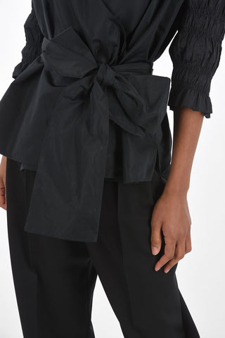 Blusa Monobottone a Portafoglio con Cintura