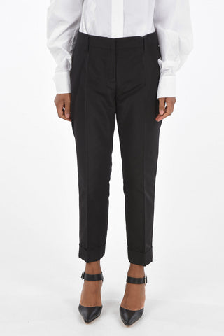 4 Pocket Silk Pants with Hidden Fastening