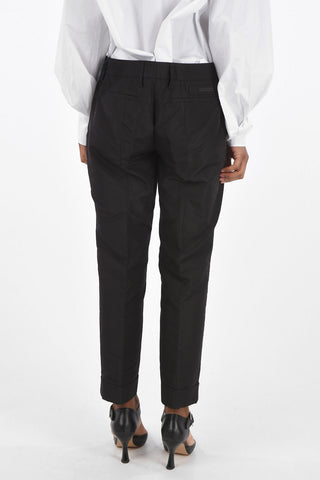 4 Pocket Silk Pants with Hidden Fastening