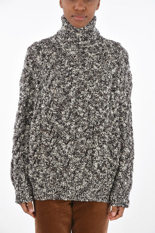 Turtleneck Aran Tweed Pullover