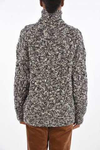 Turtleneck Aran Tweed Pullover