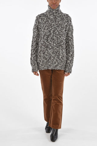 Turtleneck Aran Tweed Pullover