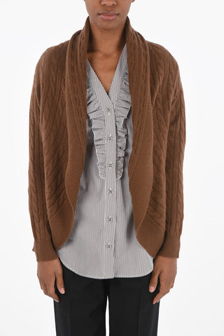 Cashmere Aran CORONA Cardigan with Shawl Collar