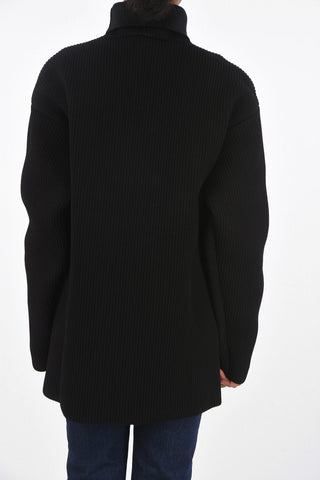 ribbed turtleneck sweater