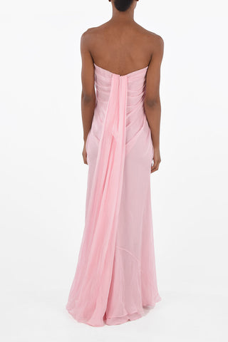 Vestito Gown in Seta Drappeggiata