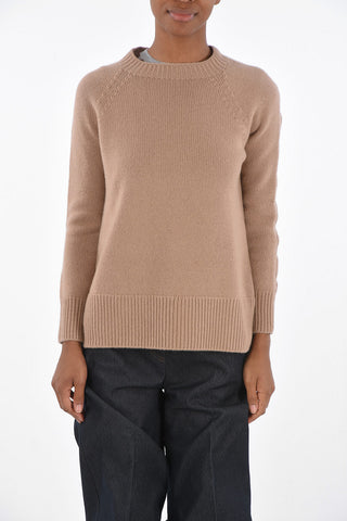 Crew Neck COMO Cashmere Pullover with Sleeve Braids