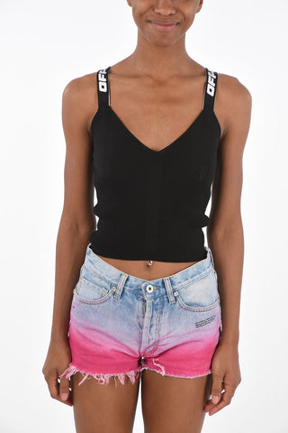 logoed Straps INDUSTRIAL crop top