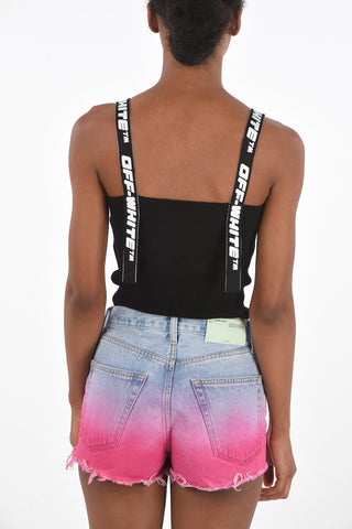 logoed Straps INDUSTRIAL crop top