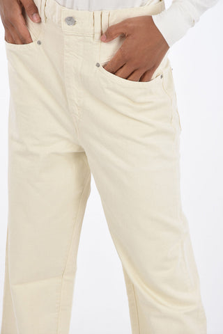 High-waisted WIDE LEG Denims with Raw Cut Edges