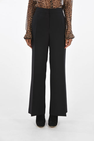 4 Pocket Wool and Silk Pants with Hidden Fastening