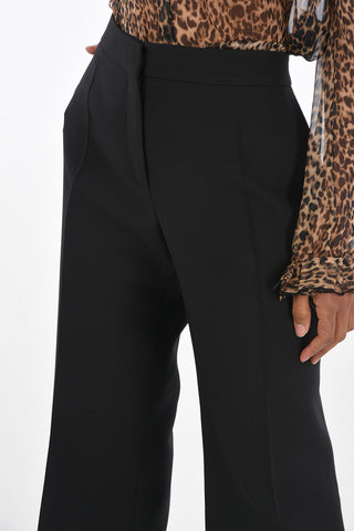 4 Pocket Wool and Silk Pants with Hidden Fastening