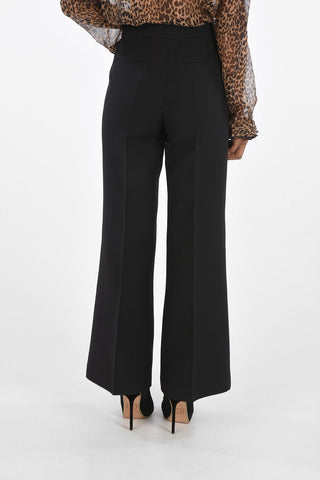4 Pocket Wool and Silk Pants with Hidden Fastening