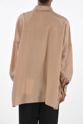 2 Breast-pocket Silk Shirt with Snap Buttons