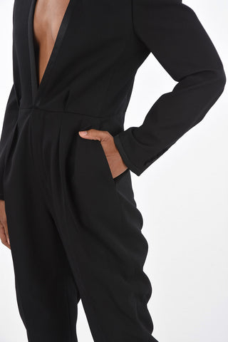 Double-pleated Silk-edged Virgin Wool Jumpsuit